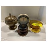 ANTIQUE ROYCE MOTOMETER, AMBER GLASS MILITARY