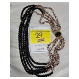 MARKED ORIGINAL BY ROBERT 5-STRAND BEAD NECKLACE.