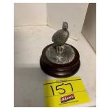PEWTER 4' TALL ARTIST SIGNED PHEASANT STATUE
