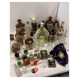 GROUP OF EMPTY BARWARE BOTTLES OF ALL KINDS, MINI