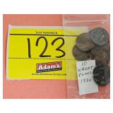 (10) 1920S WHEAT PENNIES