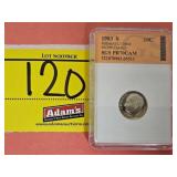 GRADED 1983-S ROOSEVELT DIME, PROOF 70, CAMEO