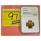GRADED 1954-S LINCOLN CENT