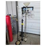 GROUP OF FLOOR LAMPS - SOME NEED SHADES