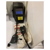 WELDER HELMET, WELDING RODS, POWER CORDS