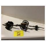 3 ANTIQUE CANNON METAL TOYS