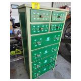 NICELY PAINTED WOOD SOCK CHEST OF DRAWERS