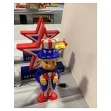 2 BLOWMOLD 4TH JULY STARS & UNCLE SAM