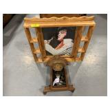 ELVIS THEMED WOODEN SHELF, PARTS ONLY ANTIQUE