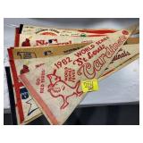 GROUP OF VINTAGE STL CARDINALS PENNANTS