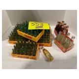 SET OF VINTAGE GLASS & PLASTIC MINI COKE BOTTLES