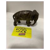 4' ANTIQUE CAST IRON ELEPHANT BANK