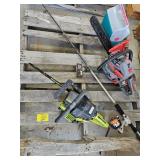 POULAN CHAINSAW, ROD & REEL, MINI IGLOO COOLER,