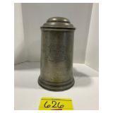 1859 JESUS COLLEGE SCRATCH FOURS METAL TANKARD