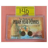1886 & 1901 INDIAN HEAD CENTS IN TWO CENTURIES OF