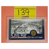 1861 INDIAN HEAD CENT IN CIVIL WAR TRIBUTE CASE