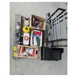 SHOE RACKS, CHALKBOARD, SEWING KIT, CRAFTING