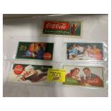 5 1950S COKE INK BLOTTER CARDS