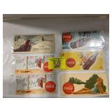 6 1940S-50S COKE INK BLOTTER CARDS