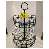 2-TIER METAL TIDBIT / FRUIT HOLDER