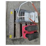 STEP EXERCISER, 4 FOLDING CHAIRS