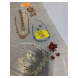 GROUP OF RHINESTONE COSTUME JEWELRY