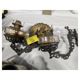 VINTAGE OIL LAMP LIGHT FIXTURE