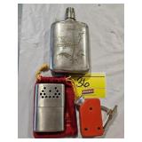 VINTAGE FLASK, HAND WARMER, GERMAN MADE GENERATOR