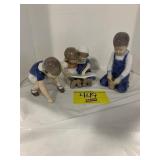 ROYAL COPENHAGEN SET OF 3 CHILDREN PLAYING