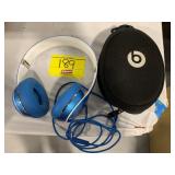 BLUE BEATS SOLO HEADPHONES W/ CORD & CASE -