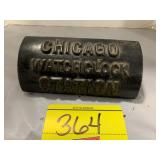 ANTIQUE CAST IRON CHICAGO WATCHCLOCK STATION
