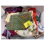 FLAT W/ VINTAGE LADIES SCARVES