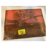 RUSTY METAL COKE SIGN 18' LONG