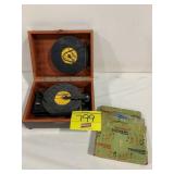 THORENS SWITZERLAND ANTIQUE MUSIC BOX W/ DISCS