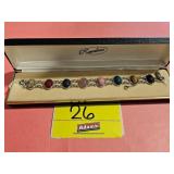 REMEMBRANCE BRAND MULTI-COLORED, SCARAB BRACELET