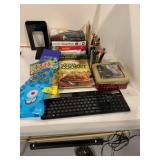 STACK OF BOOKS & COOK BOOKS, OFFICE SUPPLIES OF