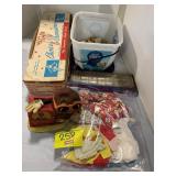 SKATE GUARDS, TUB OF ROCKS, RAISINS BANK, BOX OF