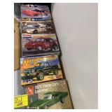 5 NASCAR / CAR THEMED MODEL KITS - AS IS CONTENTS