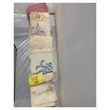 ROW OF VINTAGE SOFT GOODS OF ALL KINDS