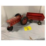 METAL HUBLEY TRACTOR & ERTL METAL WAGON