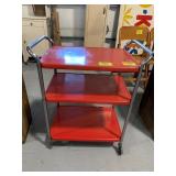 3-TIER MCM METAL ROLLING BAR CART