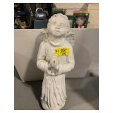 35' WHITE PAINTED CONCRETE ANGEL - HEAVY SO BRING