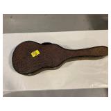 LEOPARD PRINT GUITAR CASE - HINGES ARE BROKEN SO