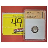 GRADED 1985-S ROOSEVELT DIME PROOF 70 CAMEO