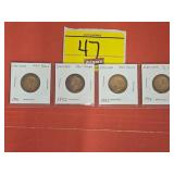 (4) FOREIGN GREAT BRITAIN HALF PENNY...1941,