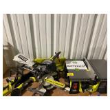 GROUP OF RYOBI POWER TOOLS OF ALL KINDS