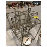 3 CHROME & GLASS HANGING LIGHT FIXTURES