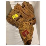 GROUP OF VINTAGE BASEBALL GLOVES