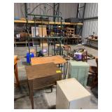 METAL & WOOD BAKER RACK, METAL FILE CABINET,