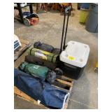 CAMP PAD, COLEMAN ROLLING COOLER, TENTS,